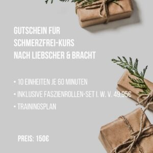 Gutschein – Schmerzfrei-Kurs nach Liebscher & Bracht inkl. Faszienrollenset