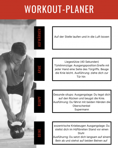 Orange Schwarz Foto Modern Workout-Planer (1)